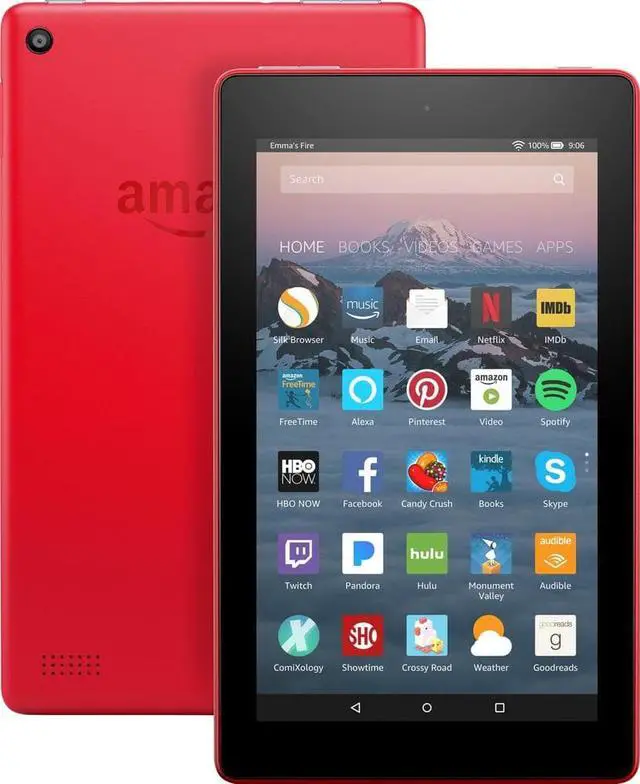 Main image of Amazon - Fire 7 - 7" - Tablet - 16GB 7th Generation, 2017 Release - Punch Red