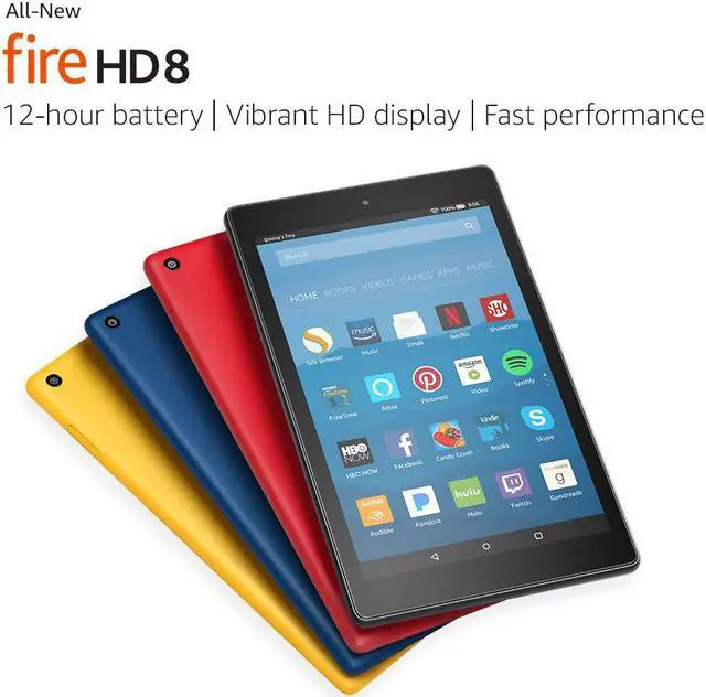 Alt view image 2 of 18 - Fire HD 8 Tablet with Alexa, 8" HD Display, 32 GB – Black