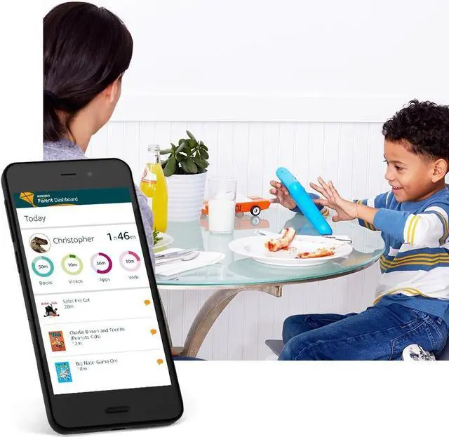 Alt view image 3 of 20 - Amazon - Fire Kids Edition - 7" - Tablet - 16GB 7th Generation, 2017 Release - Blue