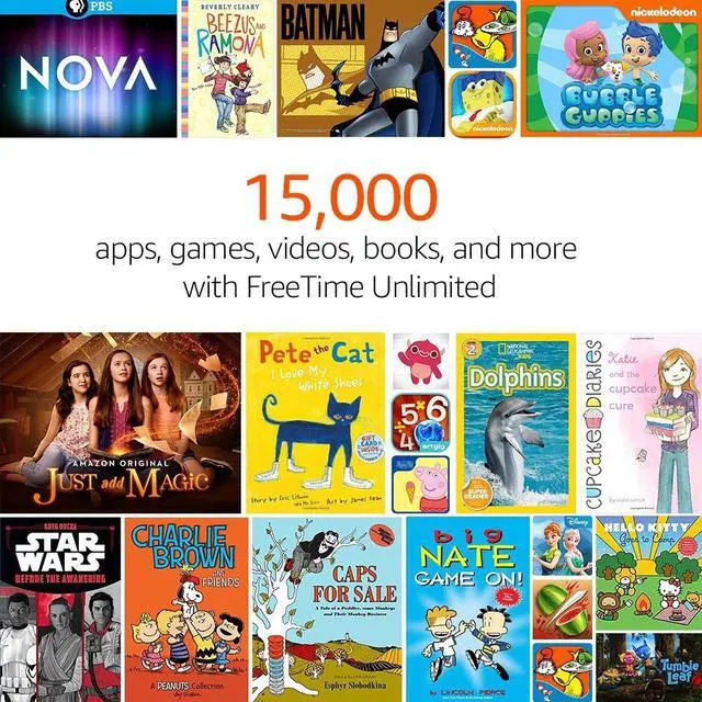 Alt view image 4 of 20 - Amazon - Fire Kids Edition - 7" - Tablet - 16GB 7th Generation, 2017 Release - Blue