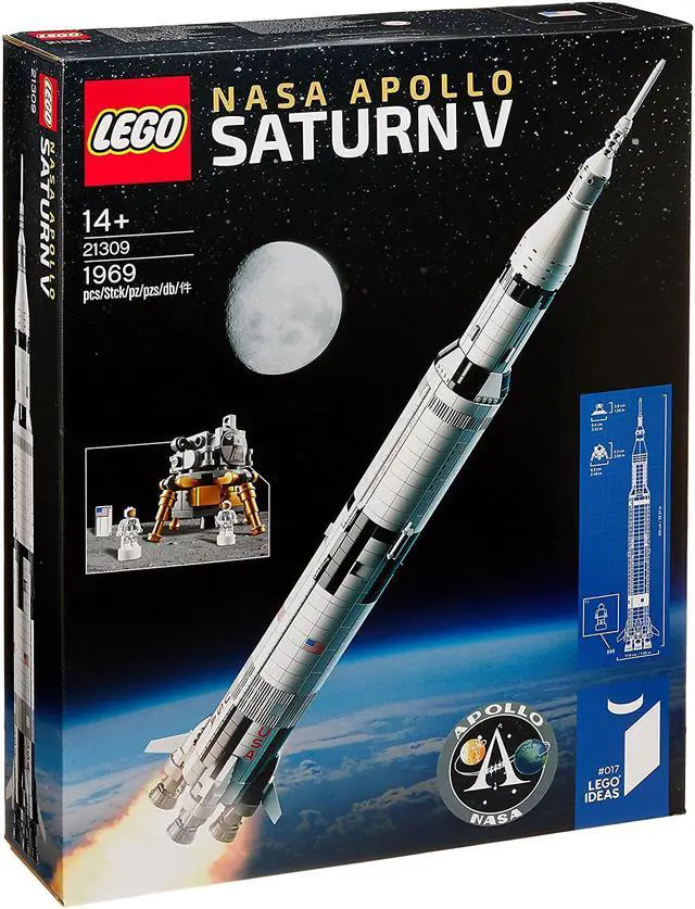 Alt view image 3 of 11 - LEGO Saturn V 21309 LEGO Ideas Nasa Apollo Saturn V 21309 Building Kit (1969 Piece) age 14 years and up