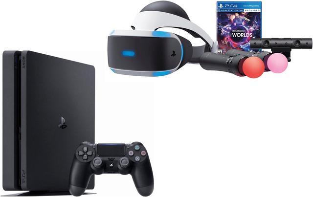 tempereret Memo Spiller skak PlayStation VR Launch Bundle with Console (5 Items): Playstation VR  Headset, PlayStation4 Slim 1TB Console- Jet Black, Playstation Camera, 2  Move Motion Controllers, and PSVR Worlds Game Disc VR Headsets - Newegg.com