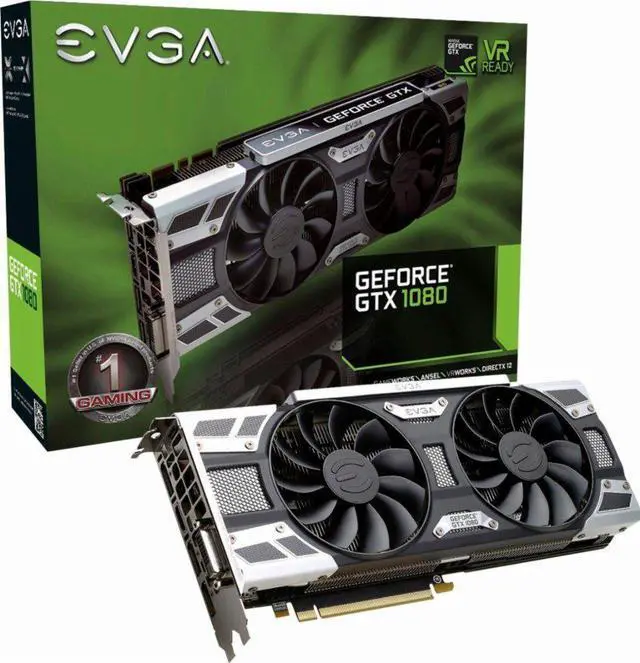 Alt view image 2 of 2 - EVGA - NVIDIA GeForce GTX 1080 8GB GDDR5X PCI Express 3.0 Graphics Card - Black/silver