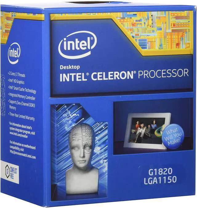 Main image of Intel Celeron G1820 Processor 2.7GHz 5.0GT/s 2MB LGA 1150 CPU BX80646G1820