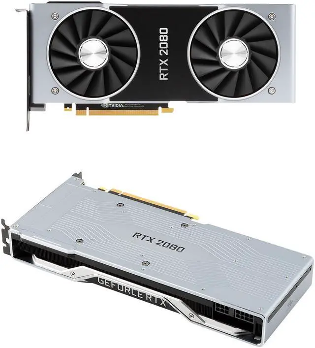 Alt view image 5 of 7 - NVIDIA Official GeForce RTX 2080 Founders Edition 8GB GDDR6 PCI Express 3.0 Graphics Card