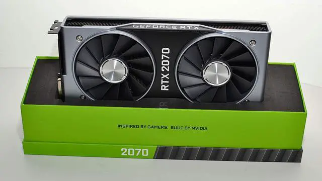 Alt view image 4 of 6 - GeForce RTX 2070 Founders Edition 8GB GDDR6 PIC Express 3.1 Graphic Card – Turing GPU Architecture/Ray Tracing DLSS/1710 MHz/14 Gbps Memory Speed/4K HDR@60fps