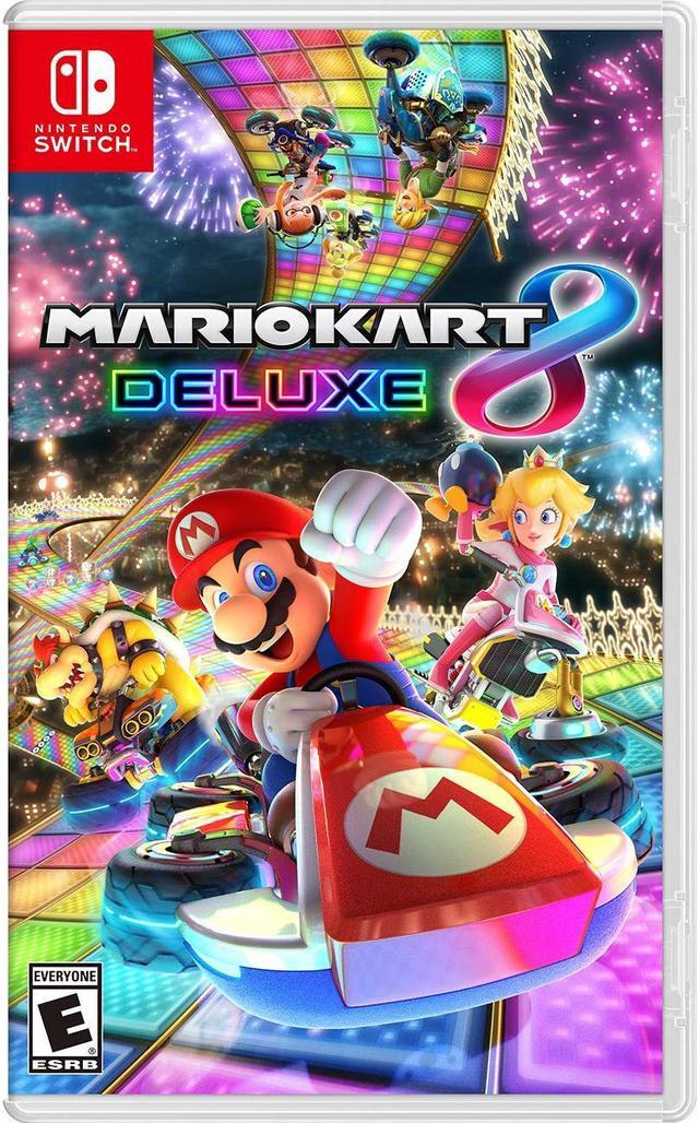 Nintendo Switch Mario Party Bundle: Super Mario Party, Mario Kart 8 Deluxe  and Nintendo Switch 32GB Console with Neon Red and Blue Joy-Con 