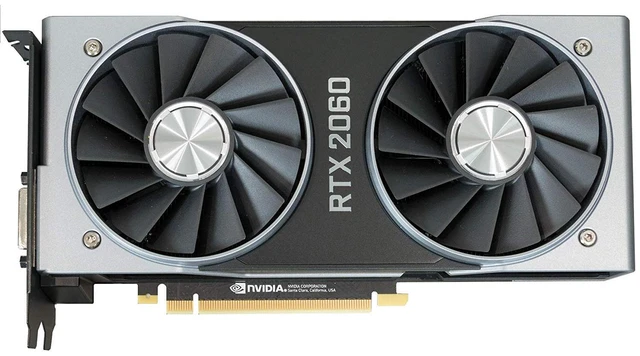Alt view image 2 of 7 - NVIDIA GEFORCE RTX 2060 6GB GDDR6 8Pin GDDR6 Founders Edition Turing Architecture Graphics Card Brings The Power of Real-time ray tracing and AI to Games