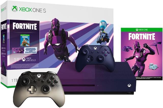 Microsoft Xbox One S 1TB Fortnite Battle Royale Special Edition Bundle  Purple OP 889842438024