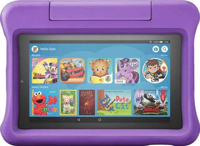 Main image of Amazon - Fire 7 Kids Edition 2019 release - 7" - Tablet - 16GB - Purple