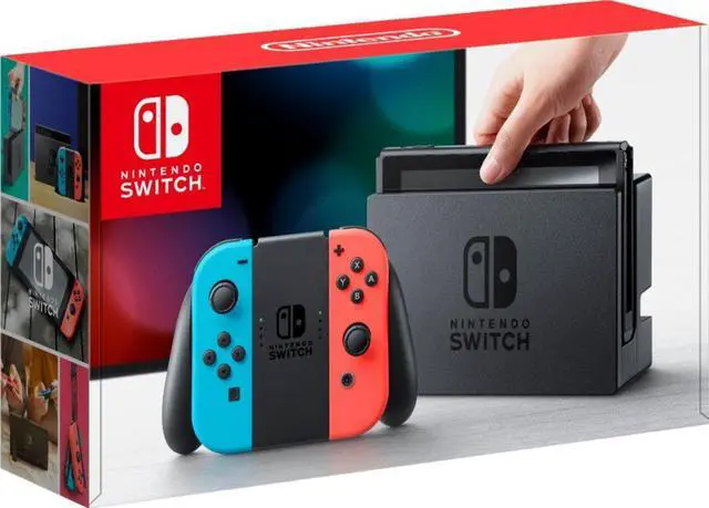 Alt view image 2 of 6 - Nintendo Switch Red/Blue Joy-Con Console Bundle with The Legend of Zelda: Link's Awakening NS Game Disc - 2019 New Game!