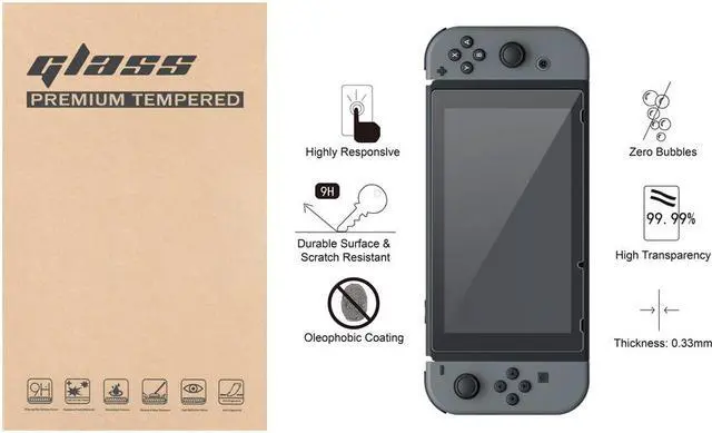 Alt view image 5 of 7 - Nintendo Switch Neon Red Blue Joy-Con Console Splatoon 2 Bundle, with Mytrix Tempered Glass Screen Protector - Improved Battery Life Console with the Best Shooter Game