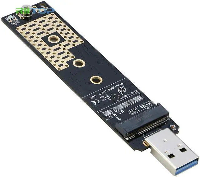 Alt view image 5 of 6 - M.2 NVME SSD to USB Adapter Converter Gen2 10Gbps for M Key PCIe NVMe SSD 2280 2260 2242 2230 mm Realtek RTL9210 Chipset