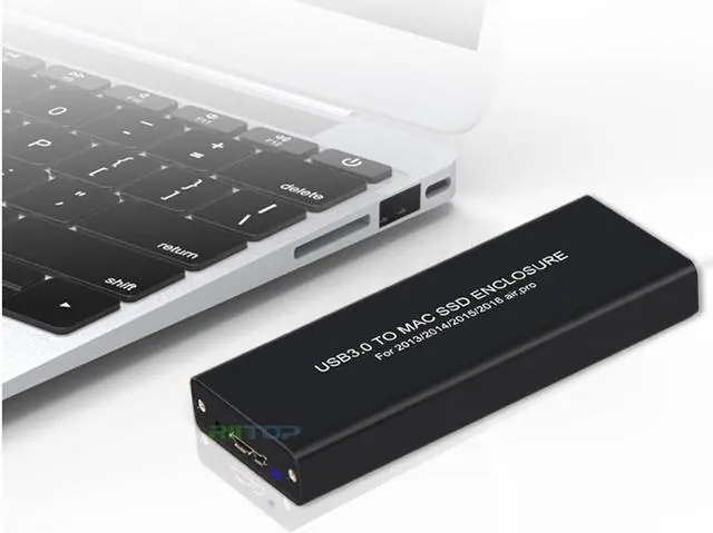 Alt view image 5 of 7 - Apple Macbook Air Pro (2013) Retina SSD Enclosure Adapter, RIITOP USB 3.0 External SSD Enclosure for Apple Macbook Air Pro A1466 A1465 A1398 A1502 SSD