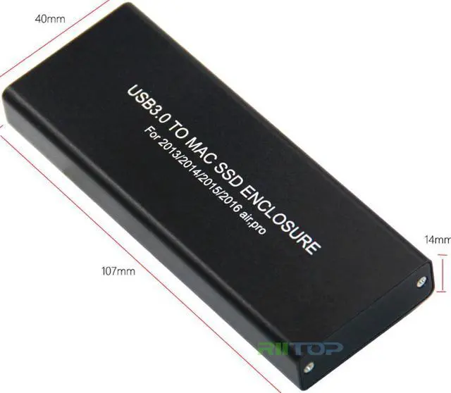 Alt view image 7 of 7 - Apple Macbook Air Pro (2013) Retina SSD Enclosure Adapter, RIITOP USB 3.0 External SSD Enclosure for Apple Macbook Air Pro A1466 A1465 A1398 A1502 SSD