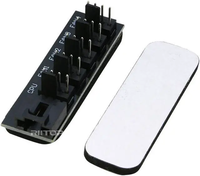Alt view image 2 of 6 - RIITOP PWM Fan Hub PC 5 Way Splitter Sleeved PWM Fan Splitter Hub Adapter Cable for 12V Desktop Computer Cooler Case Fans 4-Pin & 3-Pin 15.7 inches (2 Pack)