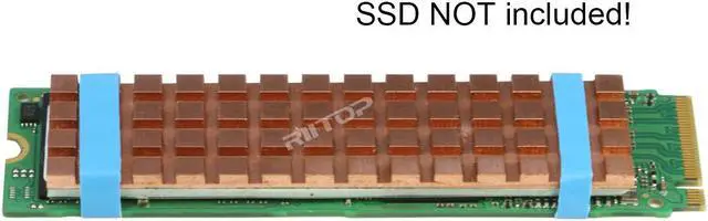 Alt view image 3 of 5 - M.2 SSD Heatsink Kits in Copper fit for PS5 PC (2Pack), RIITOP 0.08inch(2mm) Thick M.2 Cooling Fin for 2280 M.2 PCIe NVMe SSD Samsung 970 EVO SM951 SM961 950PRO XP9410 DIY Cooling