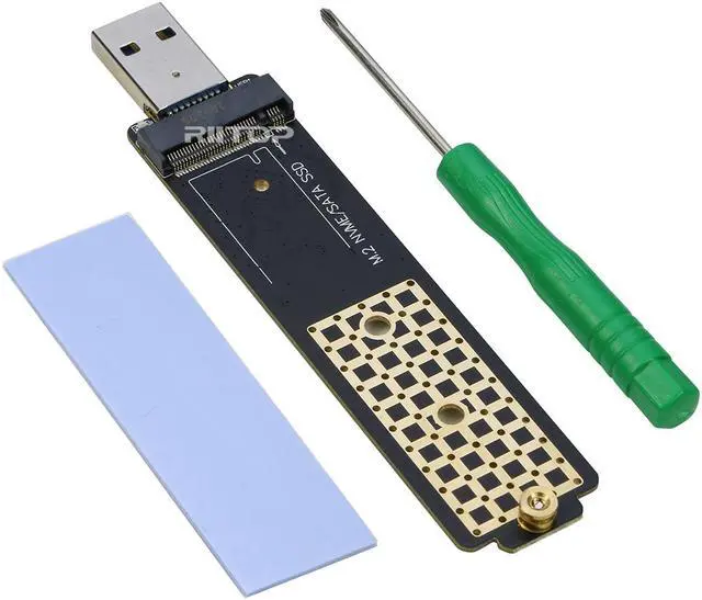 Alt view image 7 of 7 - NVMe to USB Adapter, RIITOP M.2 SSD to USB 3.1 Type-A Reader Compatible with Both M Key PCIe NVMe SSD & NGFF (B+M Key) SATA SSD
