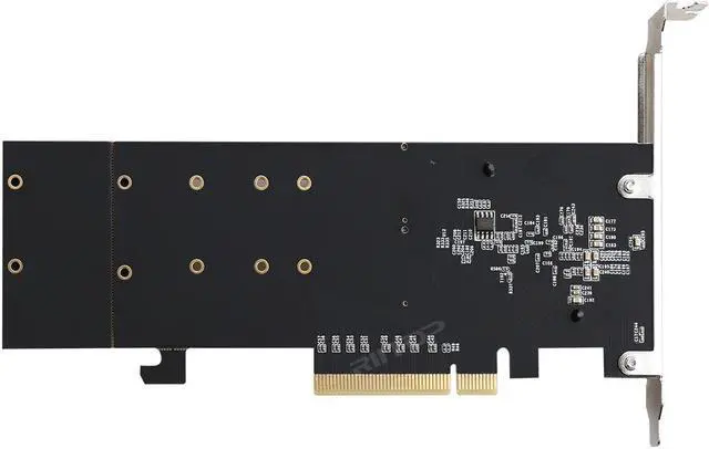 Alt view image 4 of 4 - Dual NVMe PCIe Adapter, RIITOP (2 Ports) M.2 NVMe SSD to PCI-e Express 3.1 x8 Expansion Add-on Card