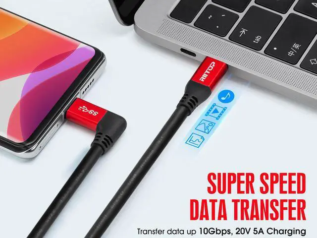 Alt view image 5 of 7 - VR Link Cable Compatible with Oculus Quest 2 10ft, RIITOP USB C to Type C 10Gbps Data Transfer & 5A PD Charging Cable for Meta Quest 2 VR Headset and Gaming PC, 4K Video Streming