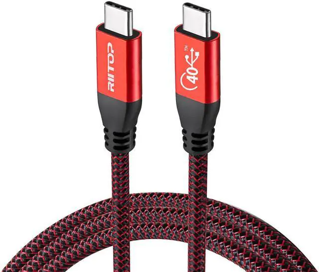 Main image of RIITOP USB 4 Cable 3.3 ft for Thunderbolt 4 3 Cable, Support 100W Charging, 40Gbps Data Transfer, 8K HD Video Display, USB C to USB C Cable, for USB Type-C Laptop, Hub, Docking, and More