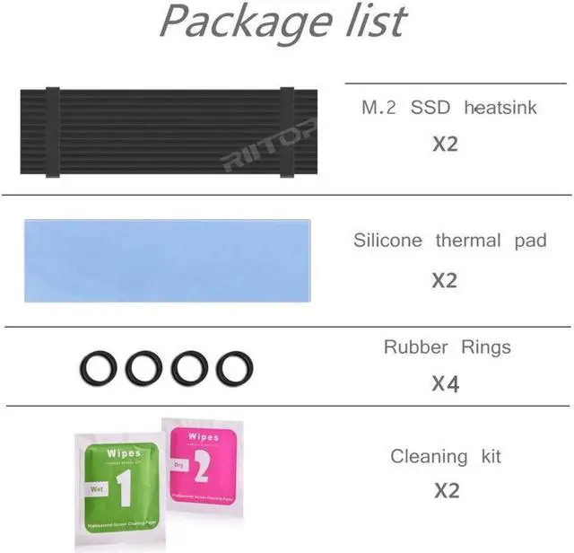 Alt view image 4 of 4 - M.2 Heatsink Kits for PS5 Playstaion 5 Cooling, 0.12inch(3mm) Thick M.2 Cooling Fin for PCIe NVMe 2280 SSD Heat Sink Aluminum (2Pack)