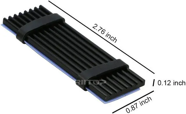 Alt view image 2 of 4 - M.2 Heatsink Kits for PS5 Playstaion 5 Cooling, 0.12inch(3mm) Thick M.2 Cooling Fin for PCIe NVMe 2280 SSD Heat Sink Aluminum (2Pack)
