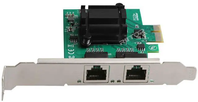 Alt view image 2 of 5 - PCIe Ethernet Network Adapter Card 1000M, RIITOP PCI Express Dual Port RJ45 Gigabit Ethernet Card for Desktop PC, Support Windows server 2008 r2, 2012, 2016, 2019, Windows 7/8/10/11,Linux