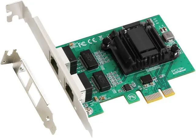 Main image of PCIe Ethernet Network Adapter Card 1000M, RIITOP PCI Express Dual Port RJ45 Gigabit Ethernet Card for Desktop PC, Support Windows server 2008 r2, 2012, 2016, 2019, Windows 7/8/10/11,Linux