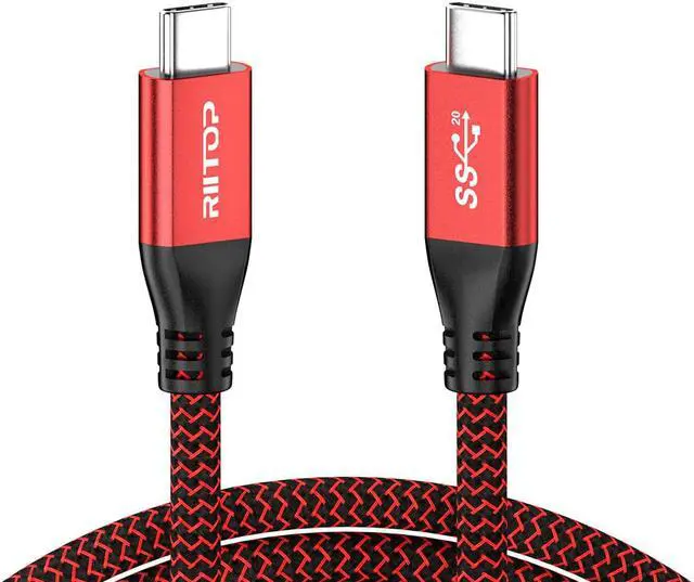 Alt view image 7 of 7 - 2Pack USB Type C to USB C Cable RIITOP [100W, USB 3.2 Gen2X2, 20Gbps,4K, 5ft] Thunderbolt 3 Compatible with Nintendo Switch, MacBook Pro, iPad Pro, iPad Air 4, Laptops, Samsung, Pixel, Huawei, Xiaomi