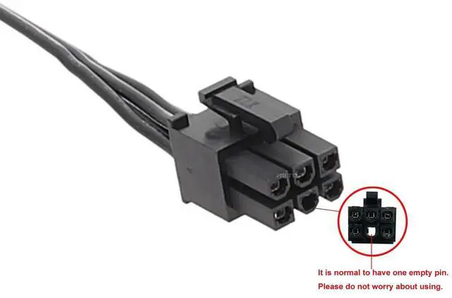 Alt view image 4 of 7 - SATA Power Cable for Corsair PSUs, 6 Pin to 3X 15 Pin SATA Hard Drive Power Adapter Splitter for BTC Mining Riser Card 15.7-in(40cm)
