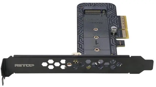 Alt view image 6 of 7 - RIITOP M.2 SSD to PCIe 5.0 x4 Adapter Card Support 2230, 2242, 2260 2280 M.2 NVMe SSD PCIe 5.0 Speed