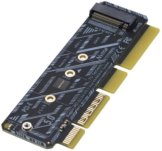 Main image of NVMe PCIe 5.0/4.0/3.0 Adapter,RIITOP NVMe M.2 SSD to PCIe X4/X8/X16 Card, M.2 to PCI-Express SSD Expansion Card , Support 2230 2242 2260 2280 Max 4TB for Windows/Linux/Mac OS