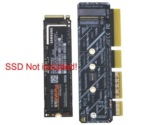 Alt view image 3 of 7 - NVMe PCIe 5.0/4.0/3.0 Adapter,RIITOP NVMe M.2 SSD to PCIe X4/X8/X16 Card, M.2 to PCI-Express SSD Expansion Card , Support 2230 2242 2260 2280 Max 4TB for Windows/Linux/Mac OS