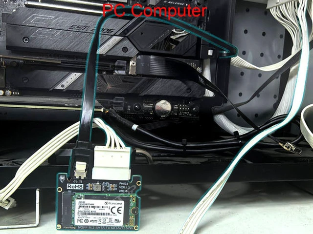 Alt view image 5 of 7 - RIITOP M.2 NGFF to SATA Adapter 6Gbps, B+M Key SSD, No NVMe, Driver-Free, Support B-Key / B+M Key 2230, 2242mm SSD