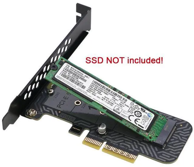 Alt view image 4 of 7 - M Key M.2 PCIe NGFF SSD to PCI-e Express 5.0 x4 Adapter Card Controller with Heatsink for 2230 2242 2260 2280 mm M Key M.2 PCIe Based AHCI NVMe SSD