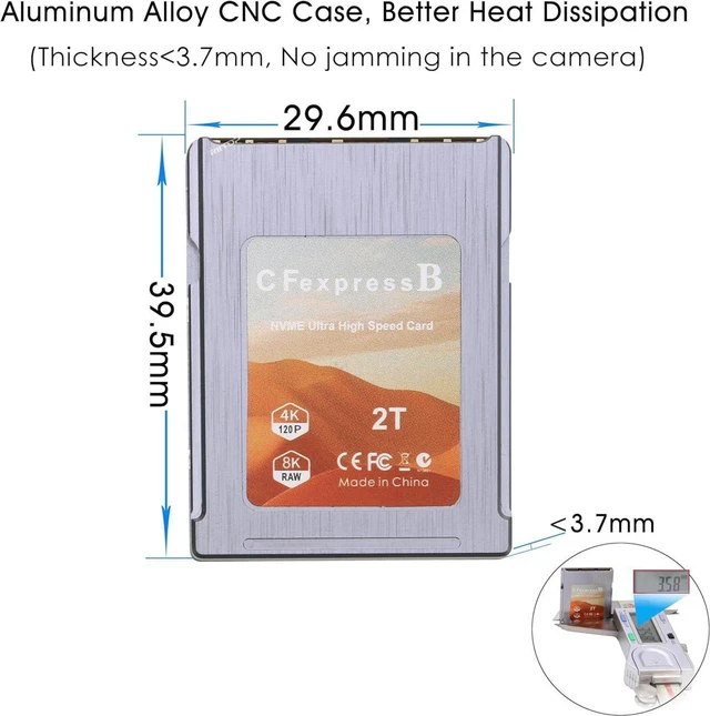 Alt view image 6 of 7 - CFexpress Type B to NVMe Adapter, CF Type B Converter Card for NVMe SSD 2230mm DIY Assembly Kit