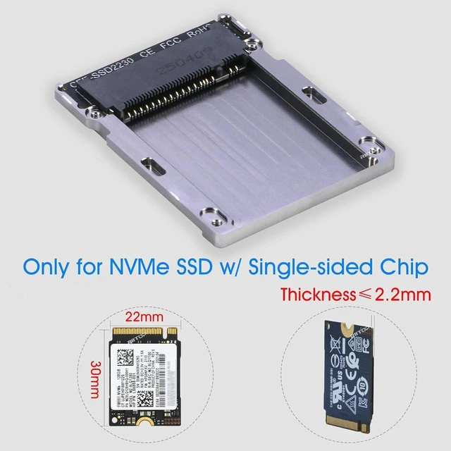 Alt view image 2 of 7 - CFexpress Type B to NVMe Adapter, CF Type B Converter Card for NVMe SSD 2230mm DIY Assembly Kit