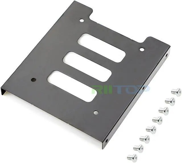 Alt view image 3 of 7 - SSD Mounting Bracket(2-Pack), RIITOP 2.5 to 3.5 hard drive bay Adapter Metal SSD Holder Convert 2.5inch Hard Drive to 3.5inch