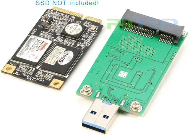 Alt view image 6 of 7 - mSATA SSD to USB Converter Adapter Card External USB 3.0 to mSATA SSD Mini SATA SSD Reader (No need cable) Module Board UASP ASM1153E Chpset Hi Speed 5Gb