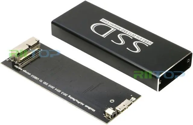 Alt view image 5 of 8 - USB 3.0 SSD Enclosure for 2013 2014 2015 Apple MacBook Air Pro Retina SSD Adapter with Cable, USB External Reader for (2013-2017 Year) A1465 A1466 A1398 A1502 SSD (12+16 pin)