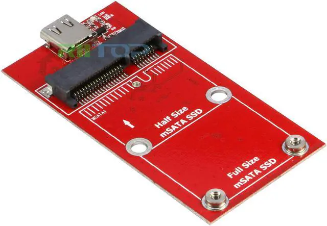 Alt view image 7 of 7 - mSATA SSD Enclosure Adapter to USB C, RIITOP USB 3.1 to MSATA SSD Converter for mSATA Internal Solid State Drive Hard Drive in Black