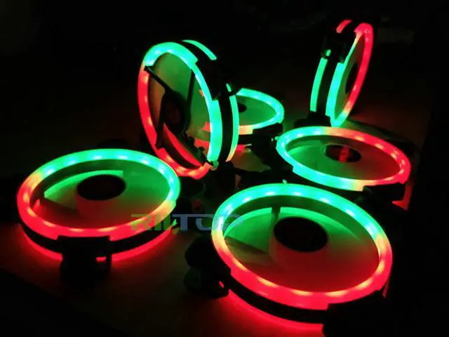 Alt view image 5 of 7 - 120mm RGB LED Fans with 10 Port Fan Hub Remote Control Box for PC Cases, CPU Coolers - 3 Fan Pack (Adjustable RGB LED Quiet Edition High Airflowg )