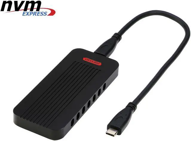 Main image of RIITOP NVMe Enclosure External M.2 PCI-e NVMe to USB C Adapter Enclosure Case (Gen 2) 10Gb for Samsung M-Key PCIe M.2 NVMe 960 970 Pro EVO SSD, Intel PM951 600P SSD - Aluminum in Black