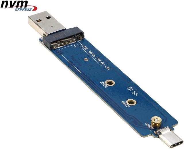 Nvme Adaptateur USB M.2 Nvme SSD vers USB 3.1 Adaptateur 10gbps Usb3.1 Gen  2 pour M2 Nvme 2230 2242 2260 228