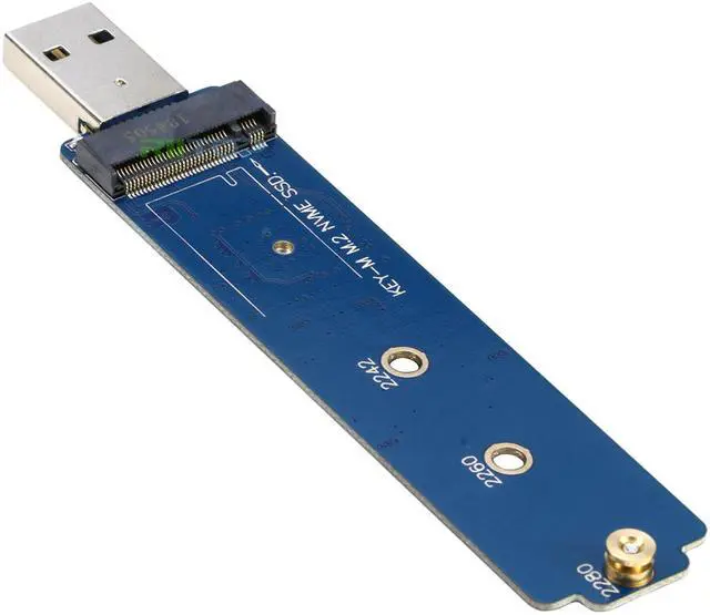 Alt view image 5 of 7 - External NVMe USB Enclosure in Black, RIITOP NVMe to USB Adapter with Aluminum Case  for M Key M.2 NVMe 2280 mm SSD