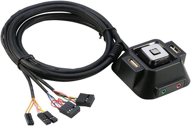 RIITOP Computer Power Button Switch Reset + USB Hub Ports + Power On Button + Audio Ports for Desktop Computer Case Other Computer Accessories - Newegg.com
