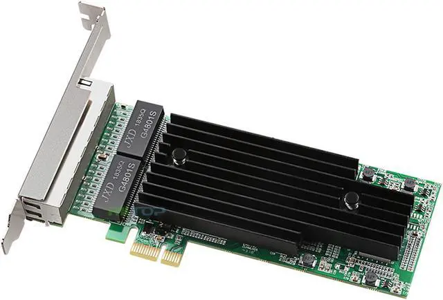 Alt view image 4 of 5 - 4 Ports 1000Mbps Gigabit PCI-e Express Server Network Adapter Controller Card with Low Profile Bracket - Lan Card Intel 82575 Chipset Quad RJ45 1Gbps