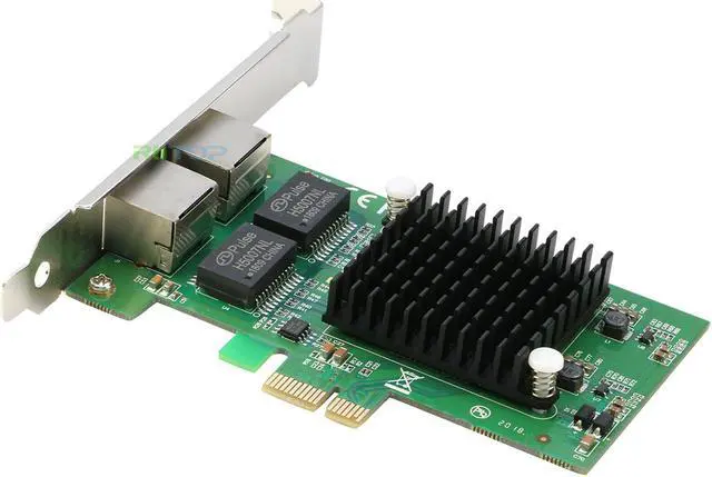 Alt view image 6 of 7 - RIITOP 2-Port 1000M PCIe Express Network Adapter Card NIC Intel 82575 Chipset Dual RJ45 PCI Express Gigabit Ethernet Lan Card Come with Low Profile Bracket