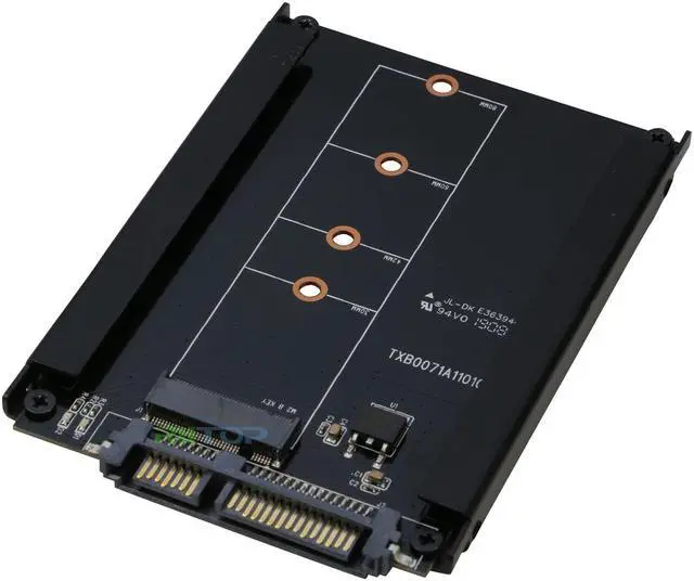 Alt view image 2 of 7 - NGFF to SATA Converter Adapter, RIITOP M.2 NGFF SATA SSD to 2.5 inch SATA 3 6Gbps Adapter with Metal Mounting Bracket For B Key M.2 NGFF SSD 2280mm